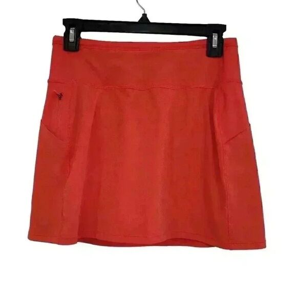Athleta Women's Tangerine Orange Poly/Spandex Athletic Skort - Picture 2 of 9